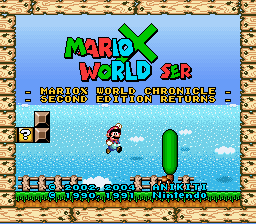 Mario X World - Second Edition Title Screen
